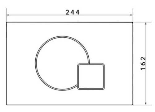 Кнопка для инсталляции Caprigo SHAPE ABS хром SA005-crm