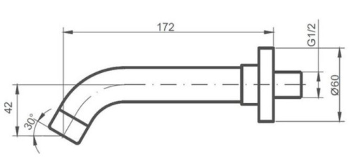 Излив для ванны Caprigo 98-113-brg