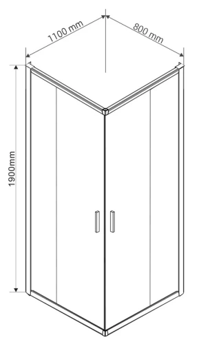 Душевой уголок Vincea Garda VSS-1G8011CL