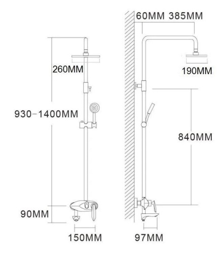 Душевая система Vivi Felice 9060 B