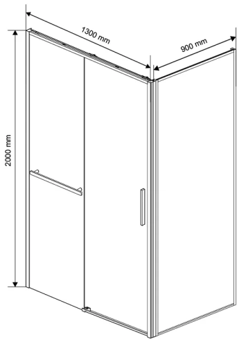 Душевой уголок Vincea Slim Soft VSR-1SS9013CLB