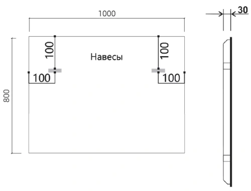 Зеркало Vincea LED 1000×800 VLM-3VN100B