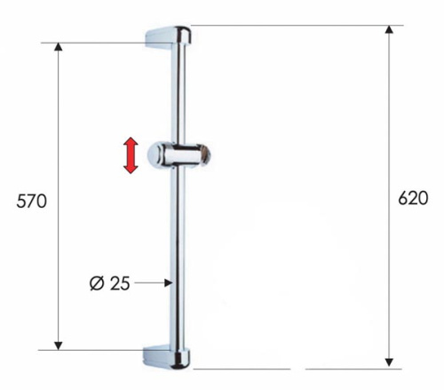 Душевая стойка 62 см Remer 311