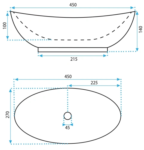 Умывальник Rea Kate 45 U6802
