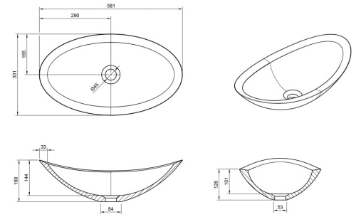 Умывальник Knief Charm Shape Rubin 70204040
