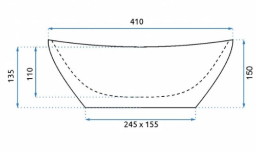 Умывальник Rea Sofia Gold Edge U3287