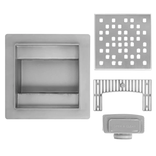 Трап для душа Rea DOTS 120x120 nikiel matt G6202