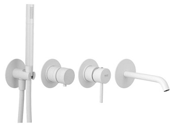 Смеситель для ванны Remer X Style X96S03ROXXBO, белый матовый