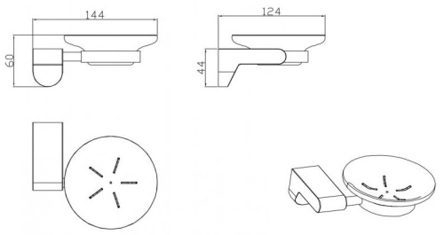 Мыльница CeramaLux Neo 51004