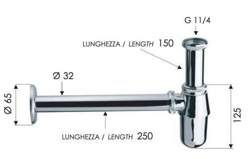 Сифон 1”1/4 Remer 970Z, замак
