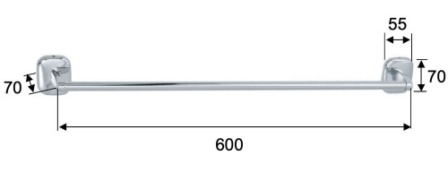 Полотенцедержатель 60 см Remer Suite SU30CR