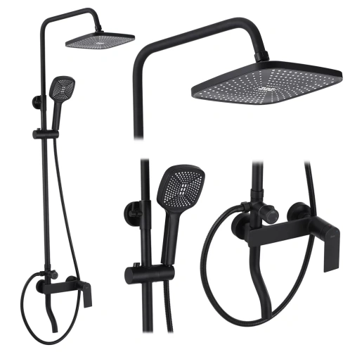 Душевая система Rea Storm black P9532