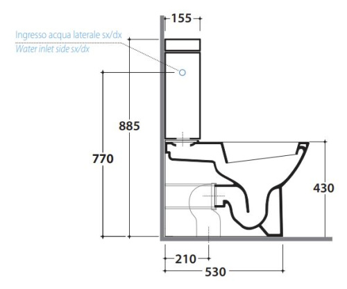 Унитаз напольный Globo DAILY DA003BI