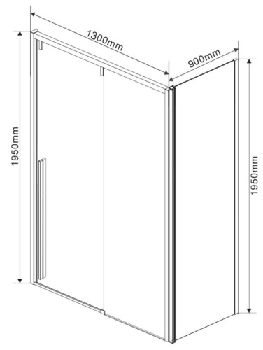 Душевой уголок Vincea Lugano VSR-1L9013CLGM-1