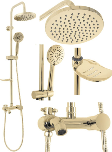 Душевая система Rea Luis Gold P7006