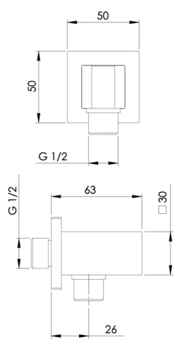 Держатель ручного душа с подключением Mariani B00242PA
