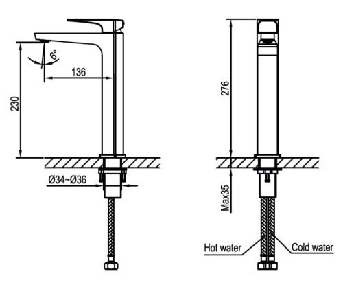 Смеситель для раковины Ahti Vaasa VA202001