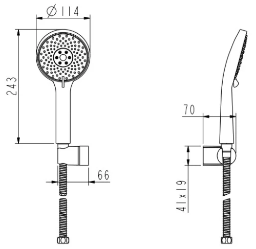 Ручной душ с держателем Nemo NM-8012-CR chrome