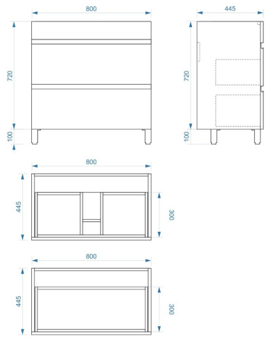 Тумба напольная Vela Мира 80Н под Absolute TU26921