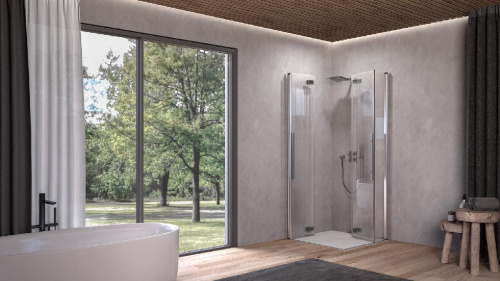 Душевой уголок Kolpa-San Polaris Fold Q 80 silver brill transparent 516090