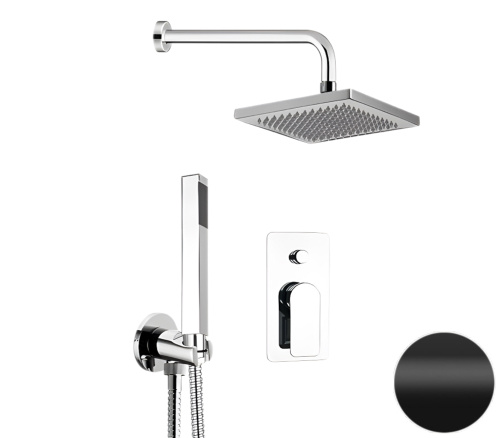 Душевая система Remer Infinity I09S08ONO, черный матовый