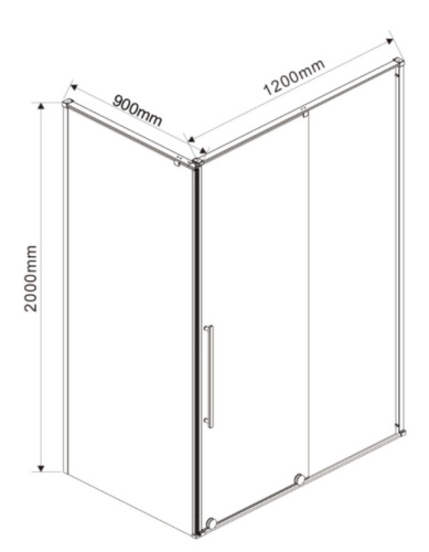 Душевой уголок Vincea Arno VSR-1A9012CL