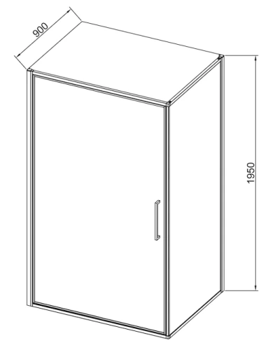 Душевой уголок Vincea Slim 8mm VSR-4SLP9010CLGM