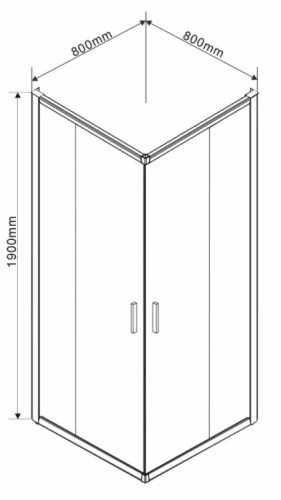 Душевой уголок Vincea Garda VSS-1G800CL