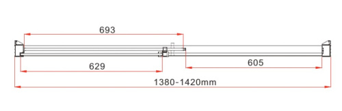 Душевая дверь Vincea Lugano VDS-1L140CL-1