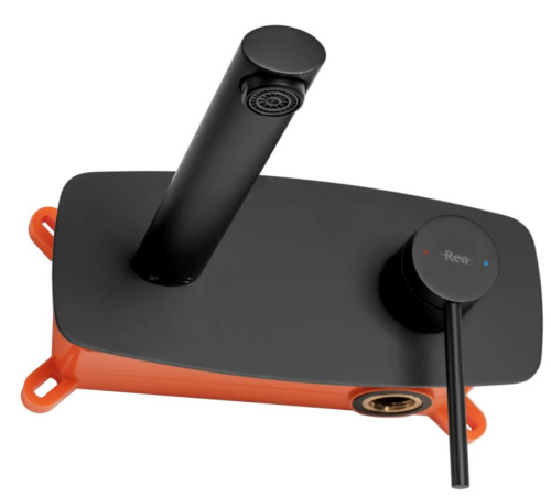 Смеситель для умывальника Rea Oval Black matt B8860