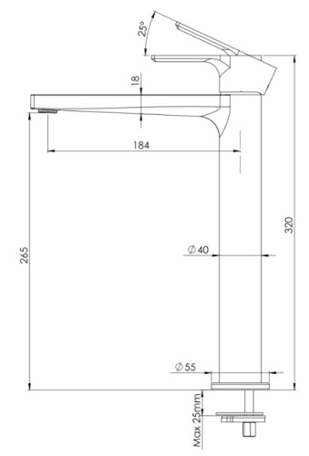 Смеситель для раковины Mariani Kali A00398KL12
