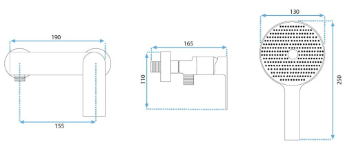 Смеситель для душа Rea Veneta gold B6420