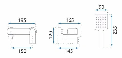 Смеситель для ванны Rea Storm copper brush B3003