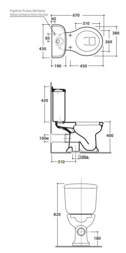 Унитаз напольный Globo PAESTUM PA004BI