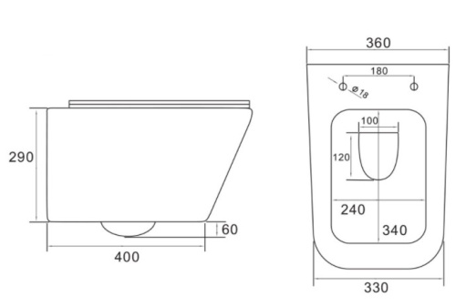 Унитаз подвесной Vincea Q-Line VT1-12MG