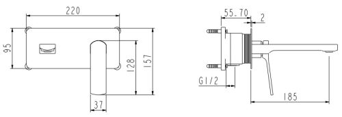 Смеситель для раковины Nemo Prima NM-1313-MB matte black