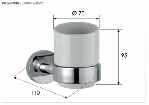 Стакан Remer Guest GS15NO, черный матовый