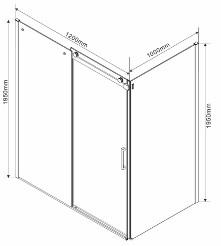 Душевой уголок Vincea Como VSR-1C1012CLB