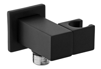 Держатель ручного душа с подключением Remer 337SNO, черный матовый