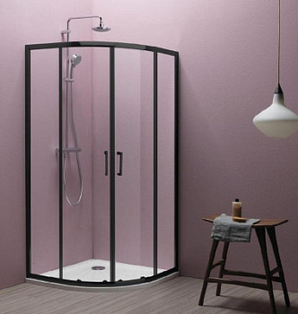 Душевой уголок Kolpa-San Eco quat TKP 80 black transparent 515290