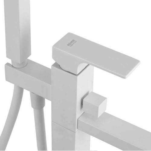 Смеситель для ванны Remer Absolute AU08BO, белый матовый