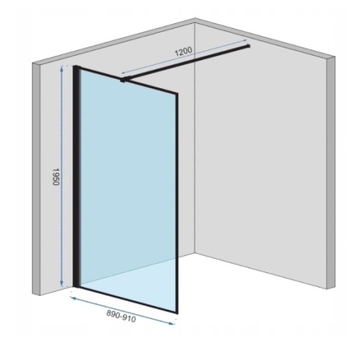 Душевая стенка Rea Bler 90 K7638