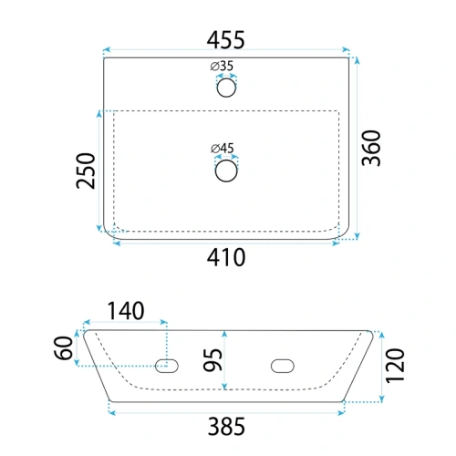 Умывальник Rea Altea Cloudy U9242