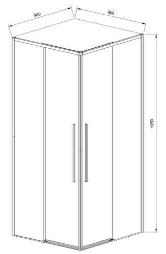 Душевой уголок Vincea Slim-N VSS-4SN900CLGM