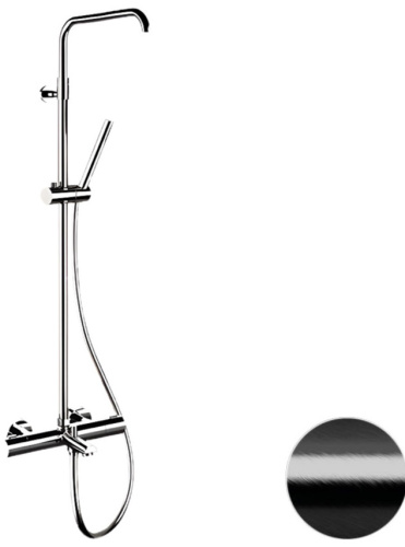 Душевая система Remer Elegance EQ34A7MMSSOFCFP, черный брашированный хром