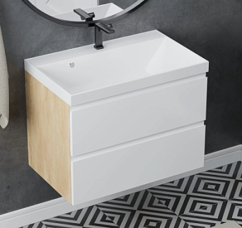 Тумба подвесная Vela Мира 80П под Classica (небраска/белый) TU63275