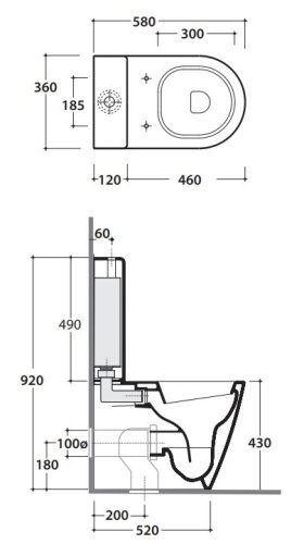 Унитаз напольный Globo FORTY3 FO003BI