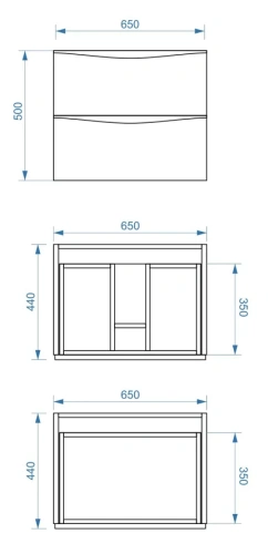 Тумба подвесная Vela Бриз 65П под Milen TU27048