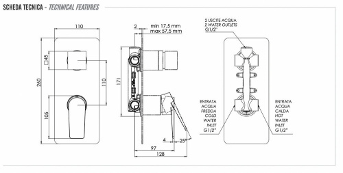 Смеситель для душа Remer Dream D92