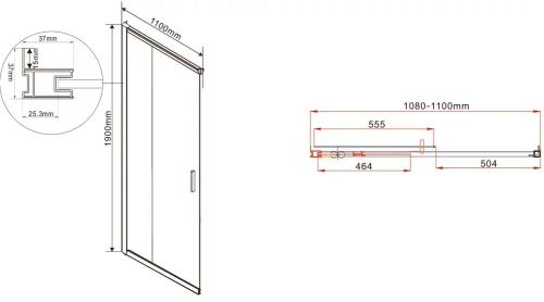 Душевой уголок Vincea Garda VSS-1G8011CL